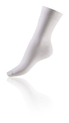 Gesundheitsstrümpfe Compressana GoWell MED Soft Baumwolle Doppelpack Socken weiß geschlossene Fußspitze Größe I