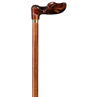 Gastrock wooden Walking Stick Amber Fischer-Handle right hand