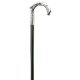 Gastrock Walking Stick ebony with Silver-Derby-Crook-Handle chased