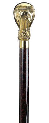 Gastrock wooden Tailcoat Stick with brass Knob-Handle oriental