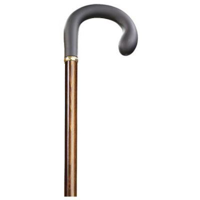Gastrock wooden walking stick Soft-grip-crook- handle