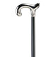 Ossenberg bright chromed colonial Derby handle on beech wooden stick black