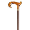 Ossenberg cane with derby handle in quality amber optics