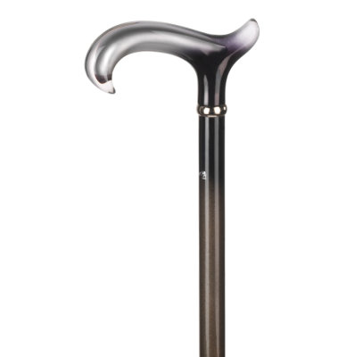 Ossenberg trendy sporty walking stick with derby handle silver core