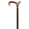 Ossenberg cane dark brown with derby handle in brown-beige