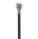 Ossenberg chromed knob on beech wooden stick black