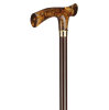 Ossenberg cane for men with fritz handle in amber optics...