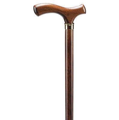 Ossenberg cane with fritz handle in beech wood brown