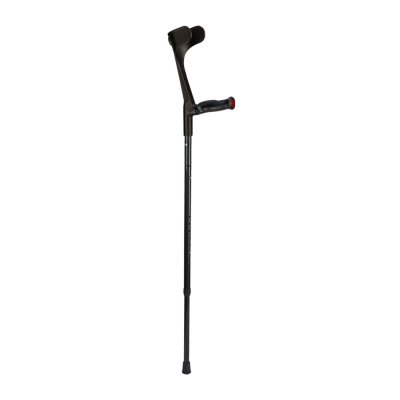 Ossenberg travel crutch carbon with anatomical handle foldable height adjustable left hand