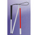 Ossenberg white cane with nylon tip foldable