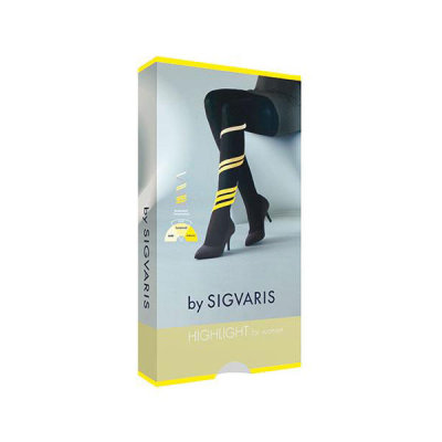 SIGVARIS Highlight Women AG Schenkelstrümpfe Sensinova Haftrand long geschlossene Fußspitze black large