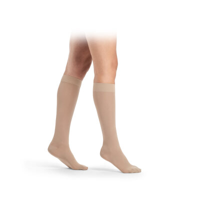 SIGVARIS Highlight Women AD Knee Highs long closed toe dune small