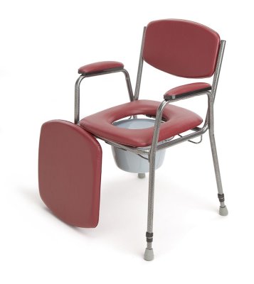 Russka Toilet chair height-adjustable bordeaux