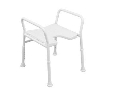 Russka aluminum shower stool with armrests