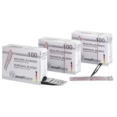 Servoprax Mediware scalpel blades package: 100 pieces