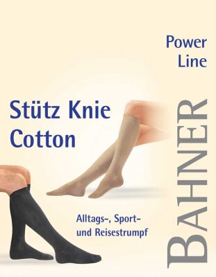 Stützstrümpfe Bahner Power Line Stützstrumpf Knie Cotton 140 schwarz 3