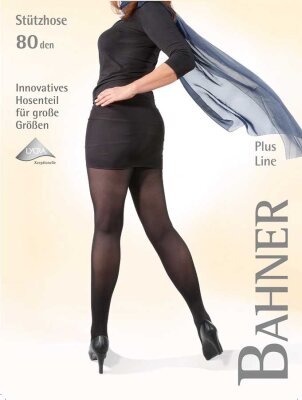 Stützstrümpfe Bahner Plus Line Stützhose 80den graphit 4
