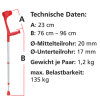 Ossenberg crutches 220 der Klassiker Ergo soft handle tanne