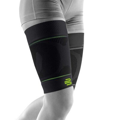 Sports Socks Bauerfeind Sports Compression Sleeves Upper Leg black XL short