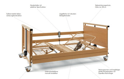 Burmeier Pflegebett Allura II 120 cm