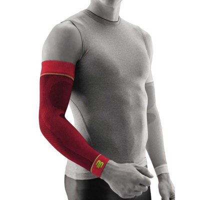 Sportstrümpfe Bauerfeind Sports Compression Sleeves Arm rot M short