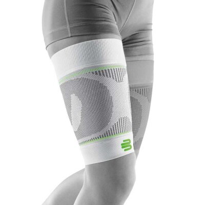 Sports Socks Bauerfeind Sports Compression Sleeves Upper Leg white S short