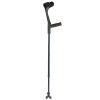 Ossenberg carbon crutch in black with soft grip with...