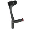 Ossenberg carbon crutch in black with soft grip with...