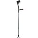 Ossenberg carbon crutch in black with soft grip with safety foot