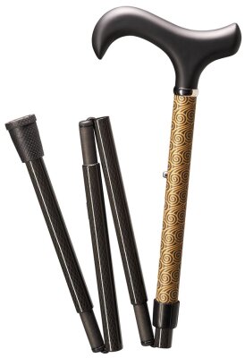 Gastrock cane Carbon-Slim-Foldable Reflect Gold