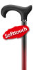 Ossenberg Leichtmetallstock metallic rot Derbygriff Softtouch