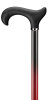 Ossenberg light metal cane black-metallic red with derbygrip