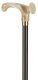 Ossenberg light metal cane black with anatomical handle made of acrylic