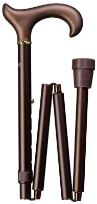 Gastrock cane Derby folding cane Soft-Ergonomic bronze