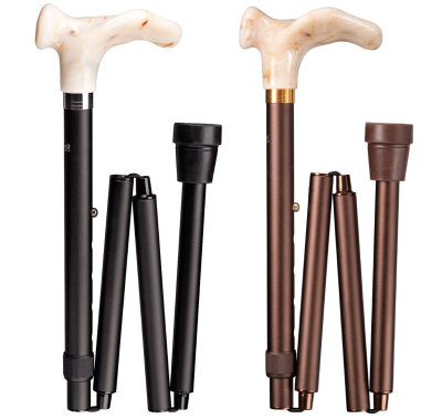 Gastrock cane Deluxe-Comfort-folding stick marbled