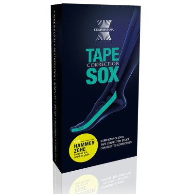 Compressana Tape Sox Hammerzehe schwarz stark II 35-36