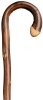 Gastrock cane Chestnut root round hook flamed
