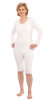 suprima bodysuit with leg zipper white