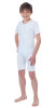suprima bodysuit for kids with leg zipper white