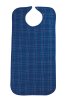 suprima polyester adult bib with press studs chequered