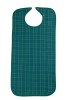 suprima polyester adult bib with press studs chequered