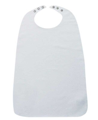 suprima terry cloth adult bib with press studs
