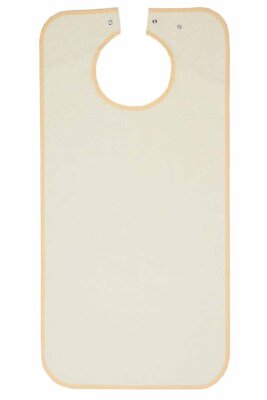 suprima terry cloth adult bib with press studs coloured