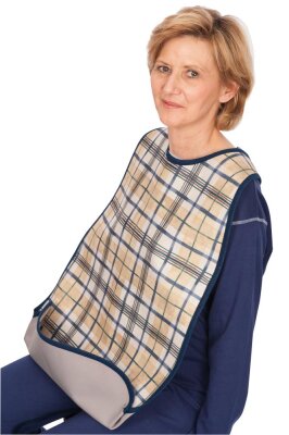 suprima polyester adult bib with loop-slot fastener