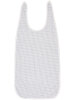 suprima adult bib with loop fastener white with print