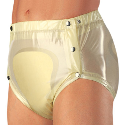 suprima incontinence PVC brief buttonable L soft yellow