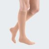 medi mediven plus KKL 1 AG Schenkelstrümpfe normal topband platinum offene Fußspitze cashmere V