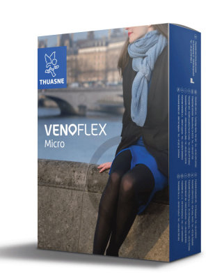 Thuasne Venoflex micro CCL 1 AG Thigh stockings normal Noppenhaftband closed toe caramel 2