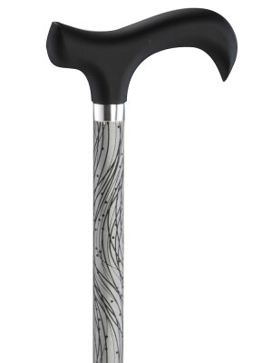 Ossenberg light metal cane reflective with derby grip
