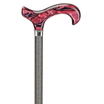 Ossenberg light metal cane with derbygrip dark purple-black